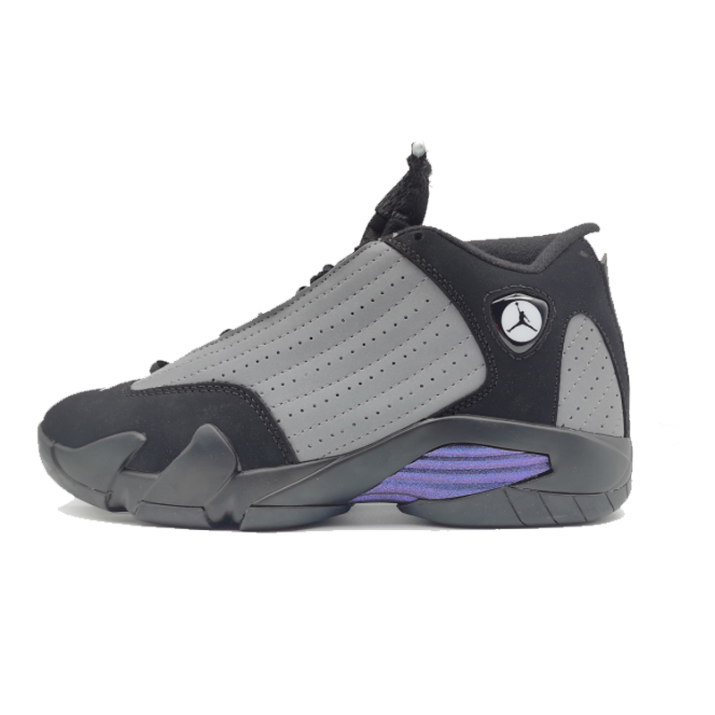 2020 Men Air Jordan 14 Grey Black Purple Shoes - Click Image to Close